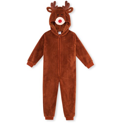 Dagi Light Brown Deer Hat Unisex Jumpsuit Slike