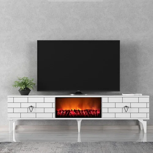 HANNAH HOME Varna Fireplace - White TV omarica, (20870474)