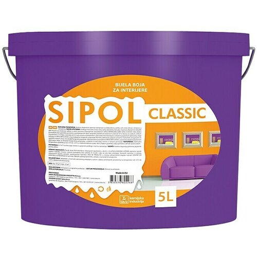  Unutarnja disperzijska boja Sipol Classic (Bijela, 5 l) Cijene