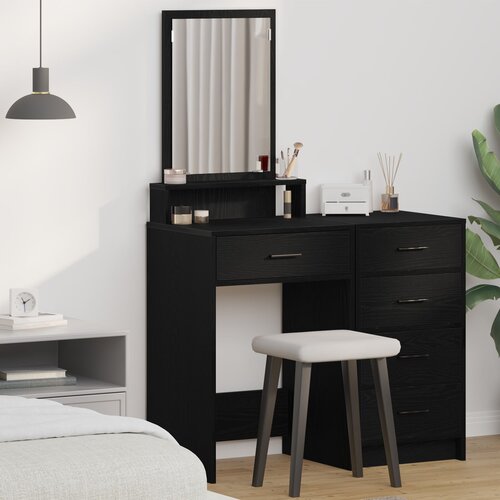 vidaXL Crni hrast Konstruirano drvo, ogledalo 50 x 41 x 140 cm Ogledalo Cijene