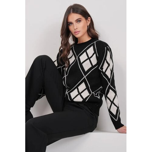 Trend Alacati Stili ženski džemper Alc-X14922, crni Slike