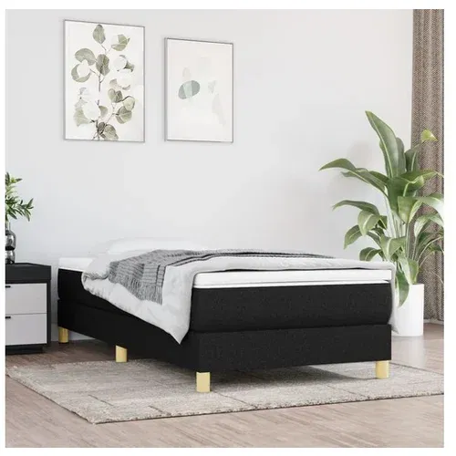  Box spring posteljni okvir črn 100x200 cm blago