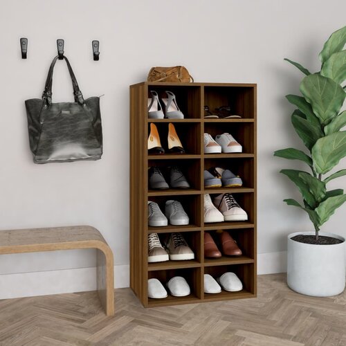 vidaXL Stalak za cipele boja hrasta 54x34x100,5 cm konstruirano drvo Cijene