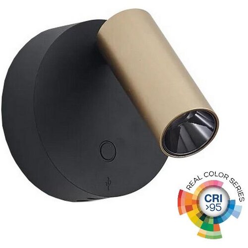 Ideal Lux led prigu&scaron;iva zidno spot svetlo elf LED/3W/230V cri 95 zlatno/crno Cene