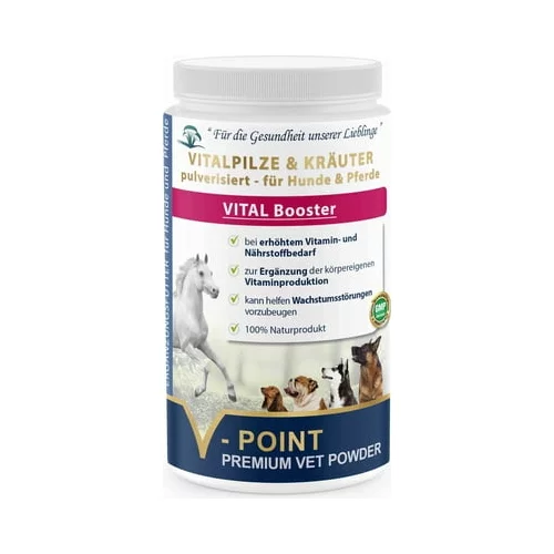 V-POINT vitamin booster - zdravilna goba in premium zeliščni prah za pse in konje