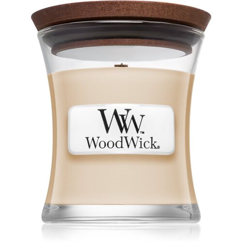 WoodWick Vanilla Bean dišeča sveča z lesenim stenjem 85 g Cene