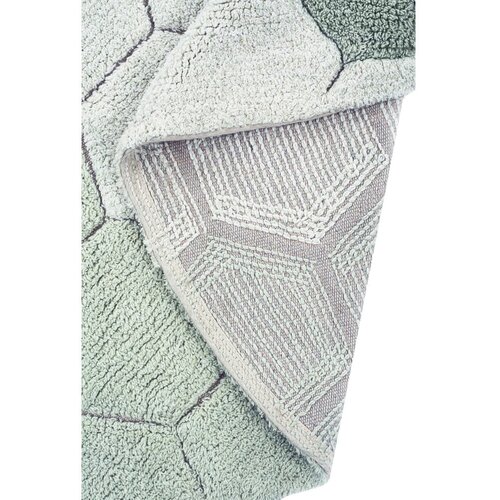 Lorena Canals Svetlo zelena pralna/ročno tkana bombažna okrogla preproga &amp;oslash; 140 cm Honeycomb Blue Sage &amp;ndash; Slike