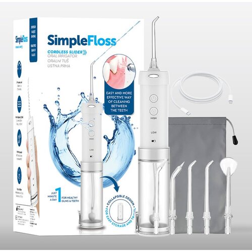 SimpleFloss Slider White bežični oralni tu&scaron; - bijeli Cijene