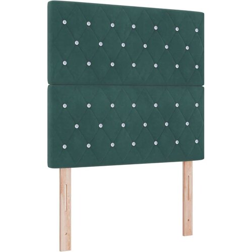 vidaXL Box Spring Krevet s Madracem Tamnozelena 100x200 cm Baršun Cene