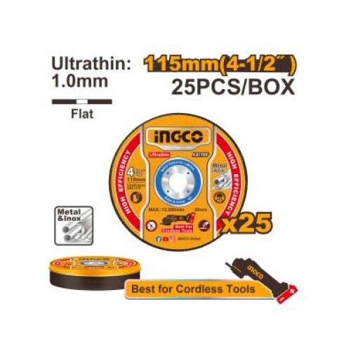 Ingco rezna ploča za metal 115mmx1.0 25/1 ( MCD11011525 ) Slike