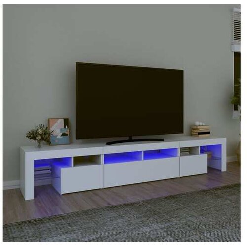 vidaXL ormarić s LED svjetlima bijeli 230x36 5x40 cm Cijene