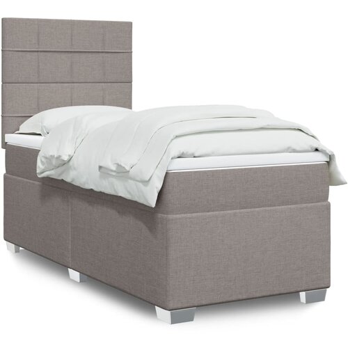 The Living Store Box spring postelja z vzmetnico taupe 90x190 cm blago - Box Spring Postelja, (21514499) Cene