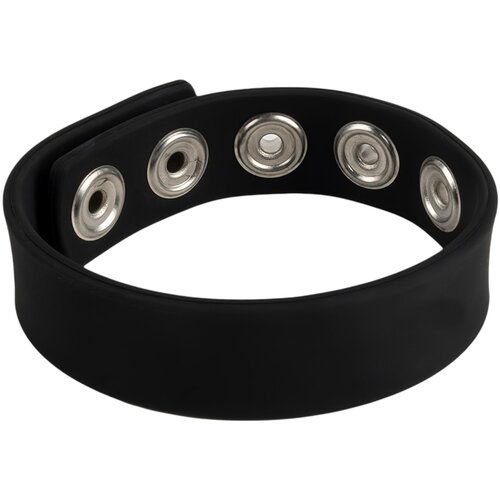 Pulselock Forge - podesivi silikonski erekcijski prsten s drukerom (crni) - 228 mm Slike