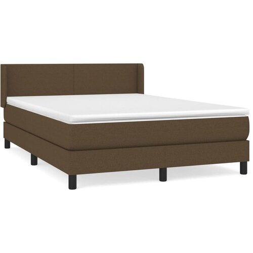 Maison Chic Box spring postelja - Vzmetna postelja z vzmetnico temno rjav 140x190 cm blago SL20027, (21893339) Cene