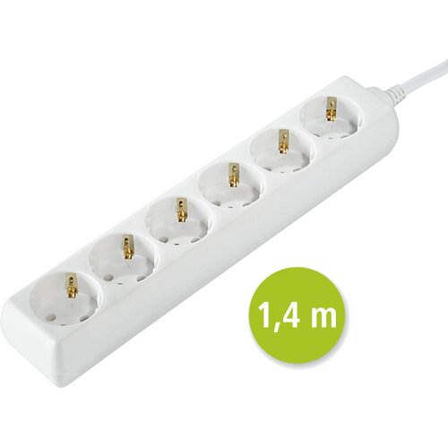 Hama Produžni kabl Hama, bijeli, 1,4m, 6 utičnica Slike