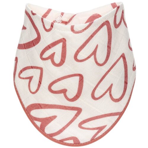 T-TOMI BIO Bamboo Bibs Pink Hearts slinček 27 x 42 cm 1 kos Slike