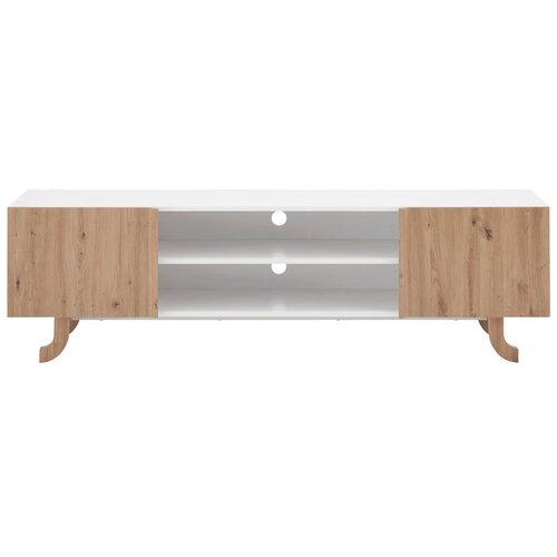 Bessagi Home tv element vira, bela, barva hrasta Slike