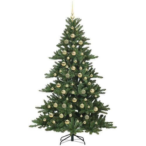 VidaXL Umjetno božićno drvce s nogom with LEDs s stalakom 210cm PVC Slike