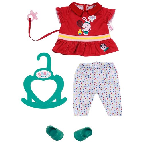 Zapf Dolly Moda Zapf Creation Little &amp;Scaron;portno oblačilo-rdeče 36cm 831885 Slike