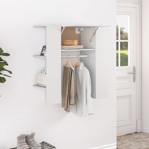 vidaXL Omarica za predsobo bela 97,5x37x99 cm konstruiran les Cene