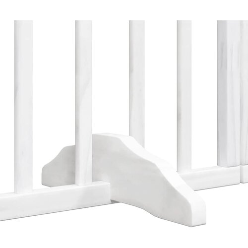  Vrata za pse s vrata&amp;scaron;cima 15 panela sklopiva 750 cm drvo topole Bijela 50 x 60 x 2 cm Slike