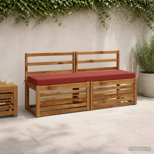  Jastučić za klupu SOEST 100% poliester Crvena 150 x 40 x 8 cm - Crvena 150 x 40 x 8 cm Melange Cene