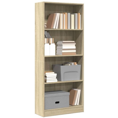 vidaXL Knjižna omara sonoma hrast 60x24x143 cm inženirski les Cene