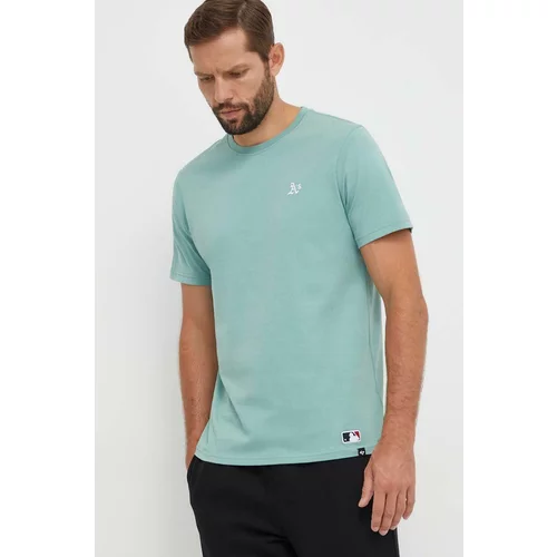 47 Brand Bombažna kratka majica MLB Oakland Athletics moška, zelena barva