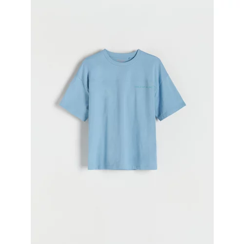 Reserved - Predimenzionirana pamučna majica kratkih rukava - plava