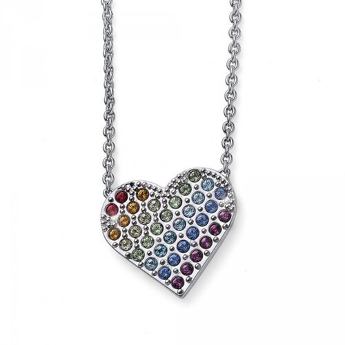 Oliver Weber Ženski Rainbow Love Multi Lančić Sa Swarovski Kristalnim Priveskom Cene