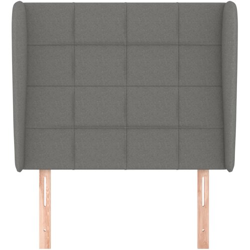  Uzglavlje s u&amp;scaron;ima tamnosivo 83 x 23 x 118/128 cm od tkanine Slike