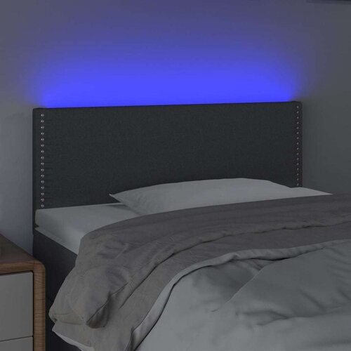  Uzglavlje tamnosivo 80 x 5 x 78/88 cm od tkanine Slike