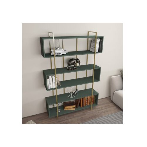 Hanah home polica za knjige bruti green gold Slike