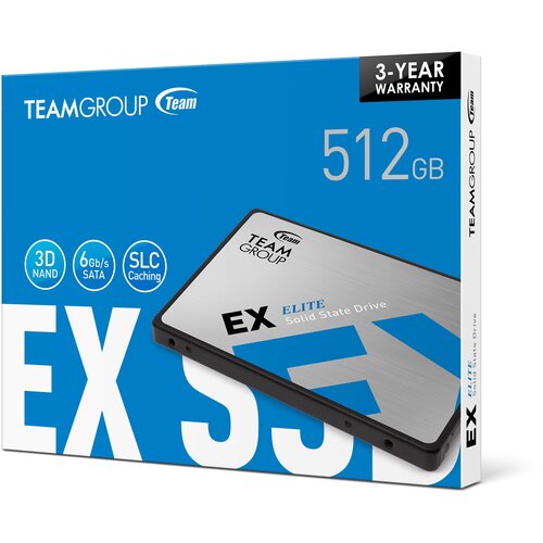 Team Group trdi disk 512GB SSD EX2 3D NAND SATA 3 2,5&amp;amp;quot; Slike