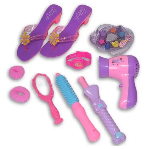 Magic Toys Ružičasti kozmetički set od 9 dijelova s ​​cipelama, satom i dodacima Cene