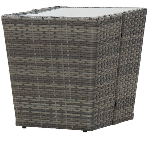  Stolić za čaj sivi 41,5x41,5x43cm poliratana od kaljenog stakla Slike