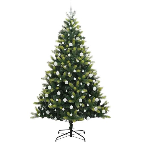  Umjetno savitljivo božićno drvce s 300 LED dioda Zelena 210 cm Slike