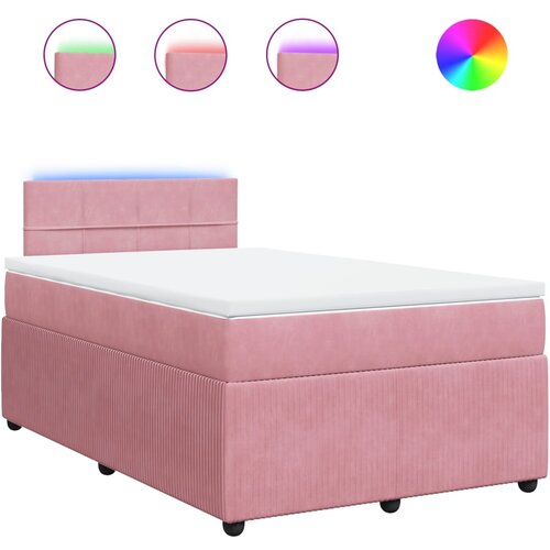 Maison Chic Box spring postelja - Vzmetna postelja z vzmetnico roza 120x200 cm žamet SL16884, (21883071) Cene