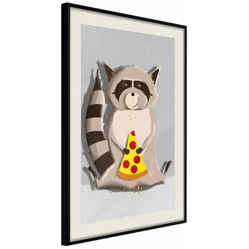  Poster - Racoon Eating Pizza 40x60