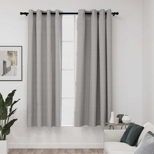  Zavjese za zamračivanje s prstenima 2 kom sive 140 x 175 cm Cijene
