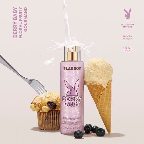 Playboy Berry Baby pr&amp;scaron;ilo za telo z ble&amp;scaron;čicami za ženske 250 ml Slike