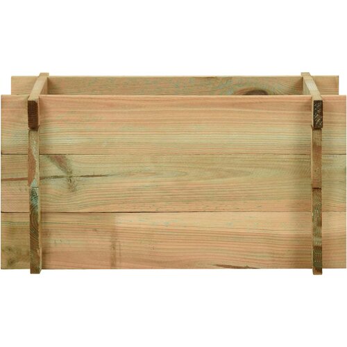  Podignuti vrt za povrće Zelena 80 x 80 x 32 cm Masivna borovina Slike