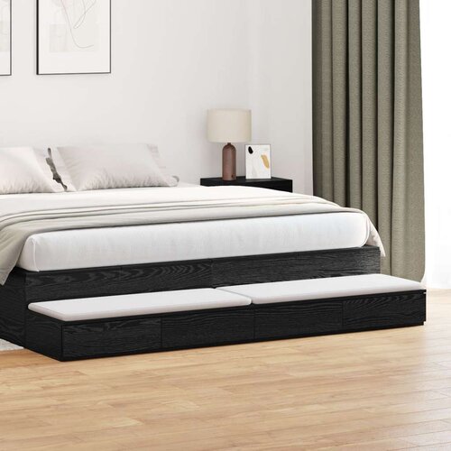  Ladice za krevet crna 200x36 5x16 5 cm konstruirano drvo Cijene