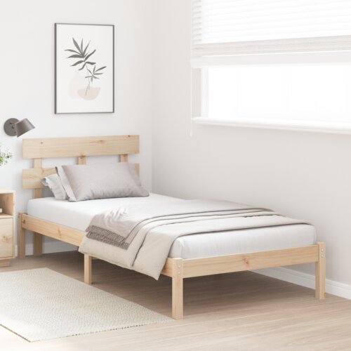 vidaXL okvir kreveta s uzglavljem 100x200 cm od masivne borovine Cijene