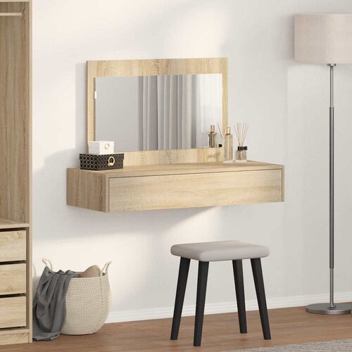  Toaletni stol Smeđa 100 x 40 x 70 cm Konstruirano drvo Slike