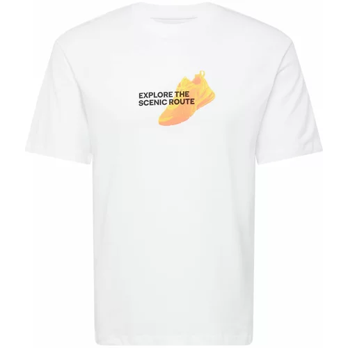 Jack & Jones Majica 'BERLIN' narančasta / svijetlonarančasta / crna / bijela
