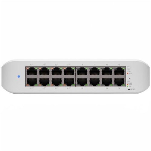 Ubiquiti Lite 16 PoE (8) GbE PoE+, (8) GbE ports 45W total PoE availability Wall mountable. Cijene