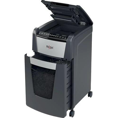 Rexel Optimum Auto+ 300X paper shredder Micro-cut shredding Black, Grey Cene