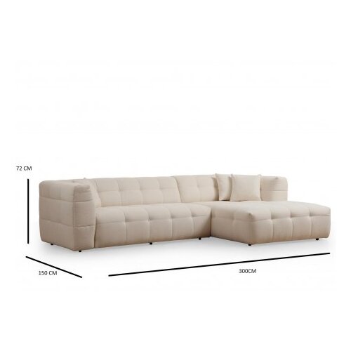 Atelier Del Sofa cady 3 seater right - beige beige corner sofa Slike