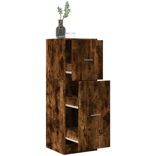 vidaXL Lekarniška omara dimljeni hrast 40x41x118 cm inženirski les Cene